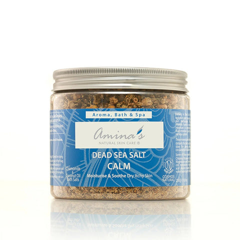 Amina Skin Care - Calm Chamomile & Coconut Oil salts type | Alissar Flowers