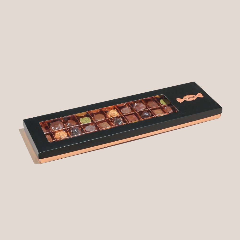 Blessing - Box of 36 Pieces "Black Box2", Les Merveilles|Chocolate - Alissar Flowers Amman