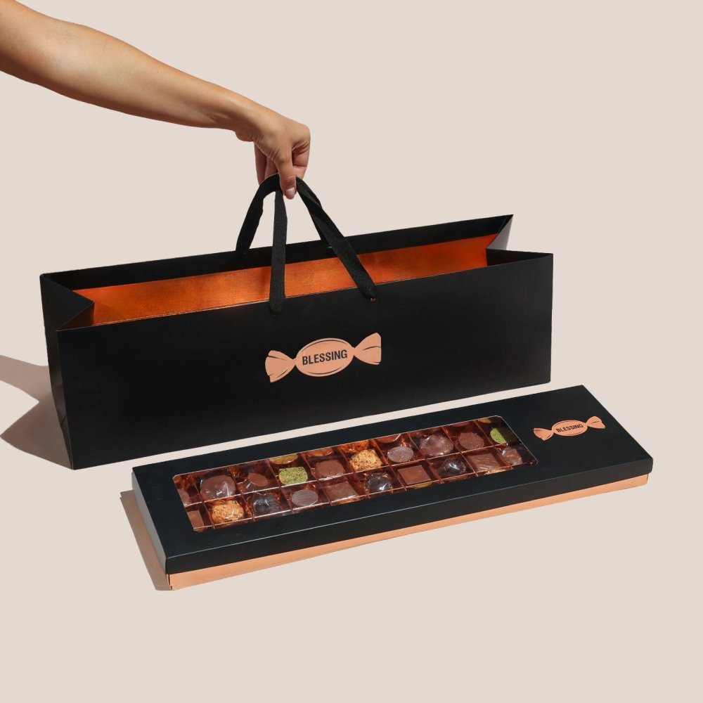 Blessing - Box of 36 Pieces "Black Box2", Les Merveilles|Chocolate - Alissar Flowers Amman