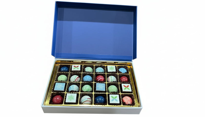 Colored Bonbon Chocolate Box - 24 pieces type | Alissar Flowers