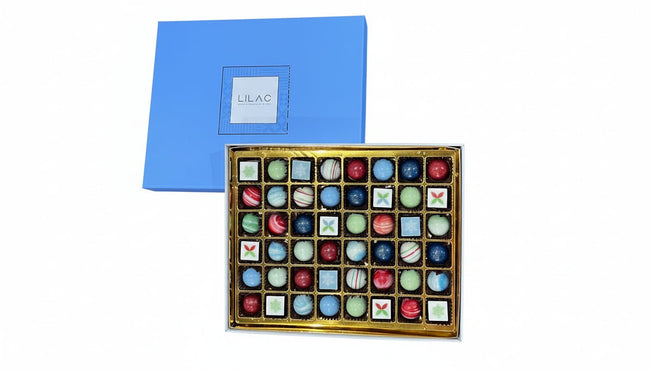Colored Bonbon Chocolate Box - 48 pieces type | Alissar Flowers