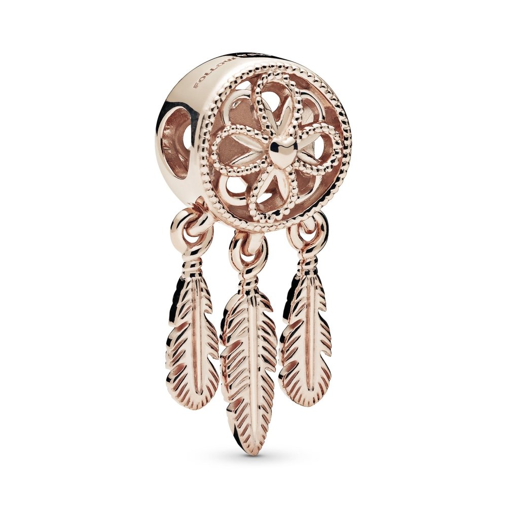 Dream catcher 14k Rose Gold - plated charm|Charms & Pendants - Alissar Flowers Amman