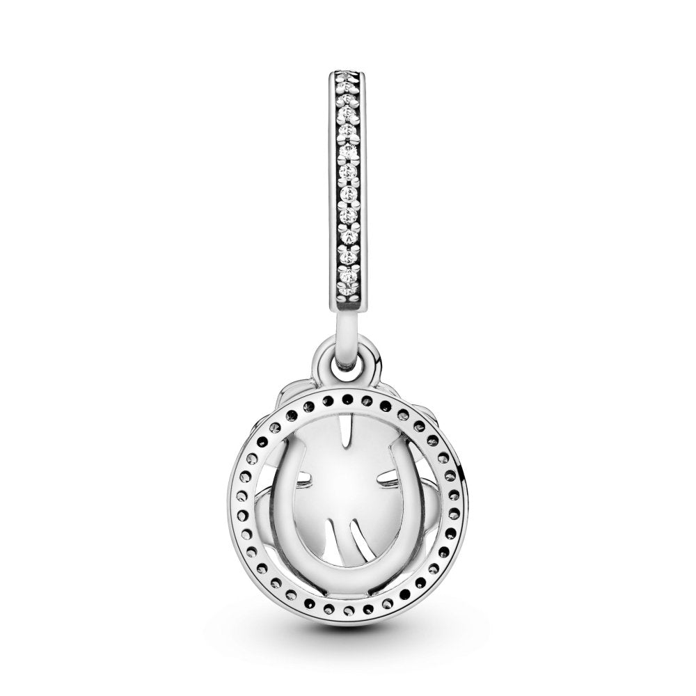 Good luck silver dangle with clear cubic zirconia|Charms & Pendants - Alissar Flowers Amman