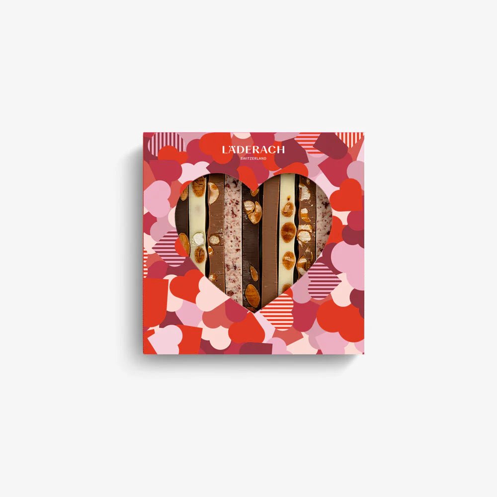 Läderach - FrischSchoggi Sticks MIX Heart Mini 95g|Chocolate - Alissar Flowers Amman