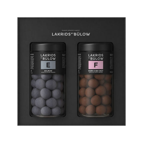 LAKRIDS BY BÜLOW - Gift box (E - SALMIAK, F - DARK & SEA SALT) 295gm each type | Alissar Flowers