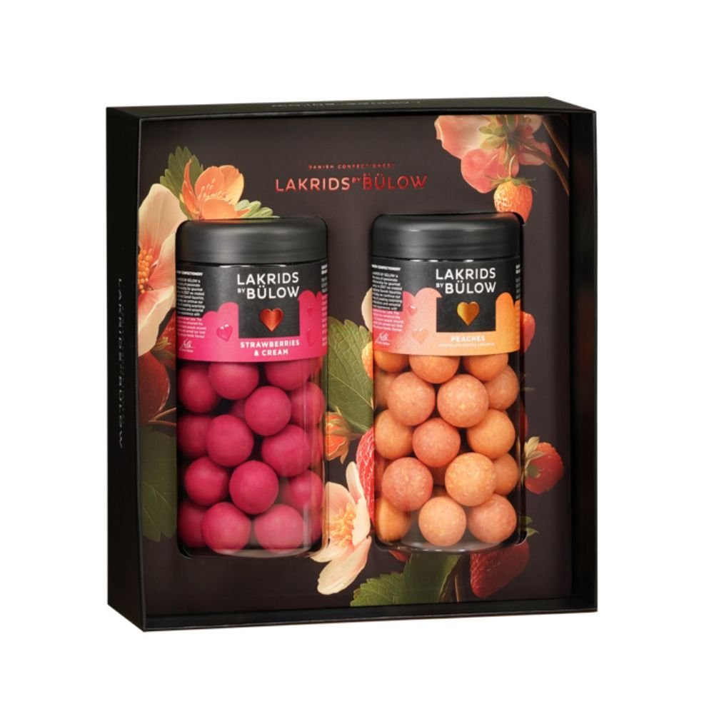 LAKRIDS BY BÜLOW - Love Gift Box (Strawberries & Cream + Peaches) (295gm each) type | Alissar Flowers