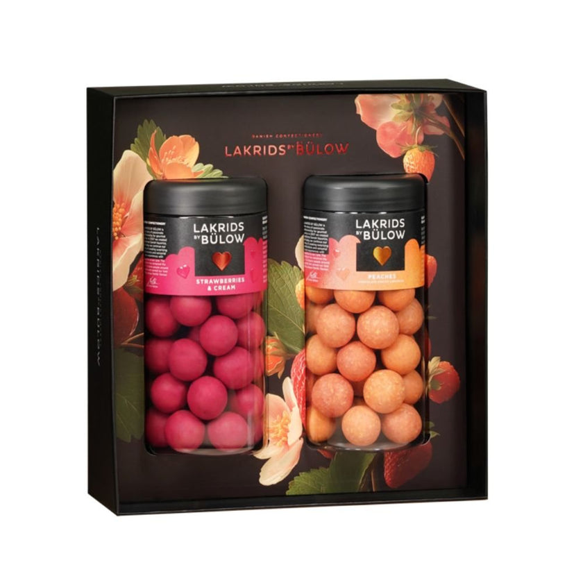 LAKRIDS BY BÜLOW - Love Gift Box (Strawberries & Cream + Peaches) (295gm each) type | Alissar Flowers