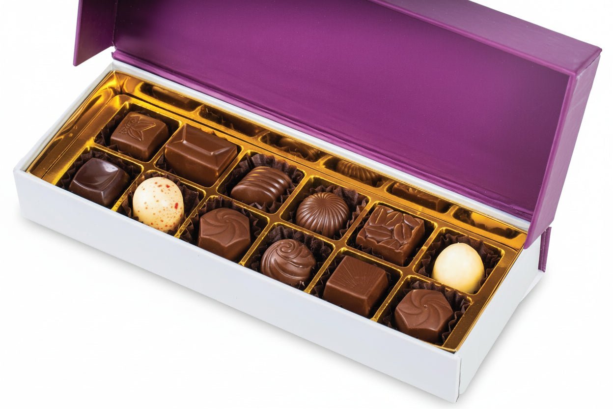 Lilac - Bonbon Chocolate Box - 12 pieces type | Alissar Flowers