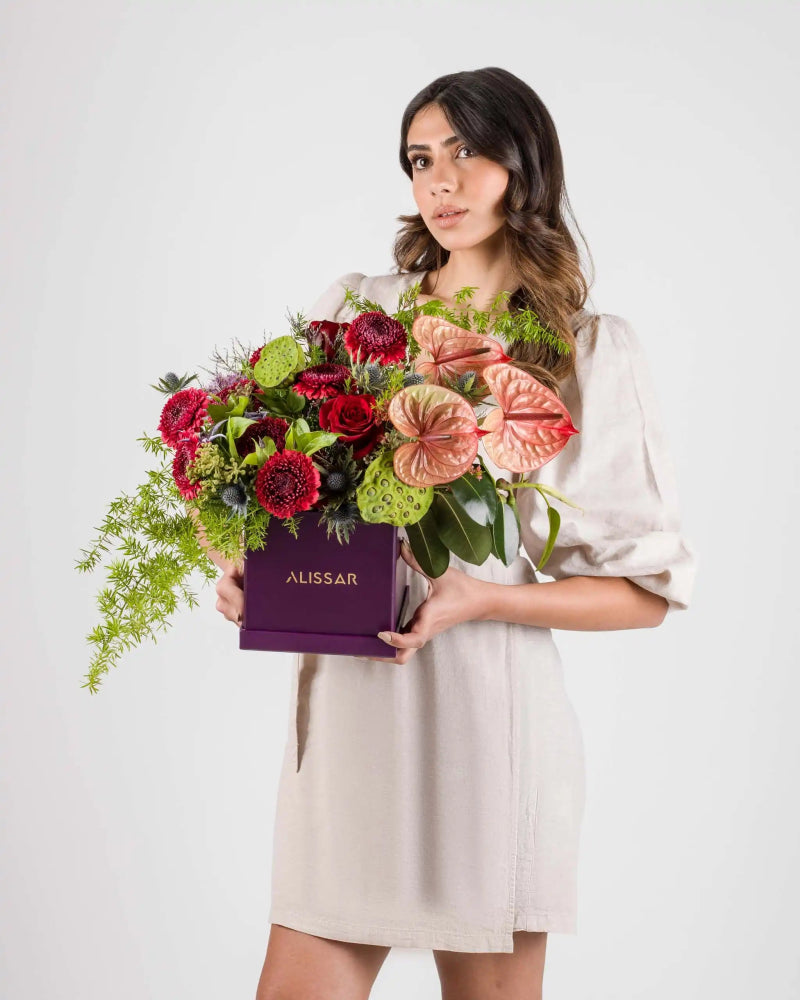 Luxuriously Yours|Cardboard Box - Alissar Flowers Amman