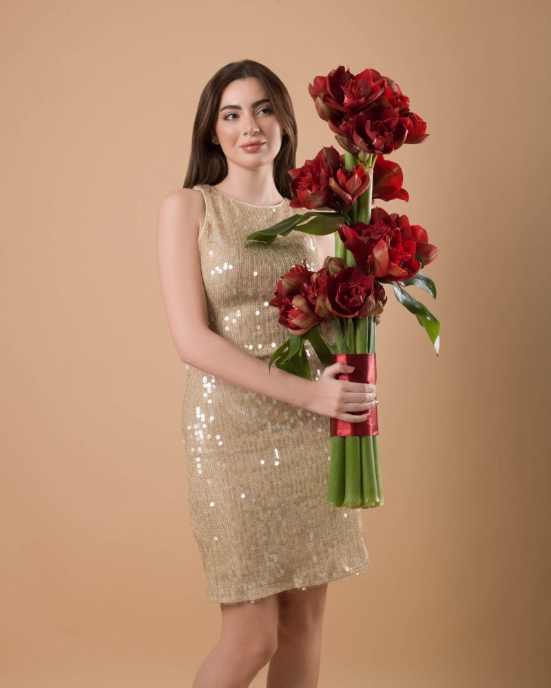 Merry Maroon|Hand Bouquet - Alissar Flowers Amman