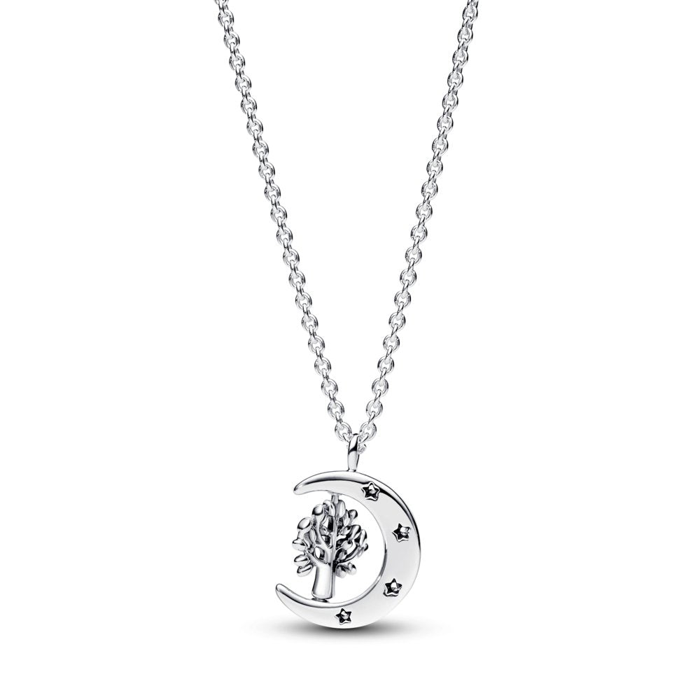 Moon & Spinning Tree of Life Pendant Necklace|Necklaces - Alissar Flowers Amman