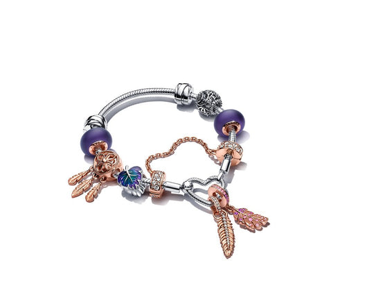 Pandora Moments Heart Closure Snake Chain Bracelet|Bracelets - Alissar Flowers Amman