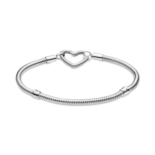 Pandora Moments Heart Closure Snake Chain Bracelet|Bracelets - Alissar Flowers Amman