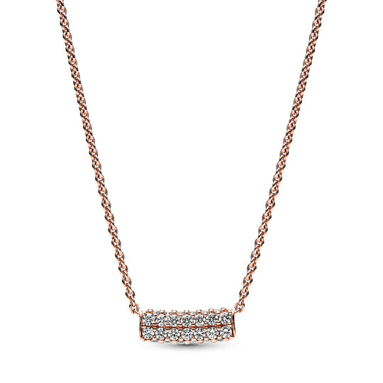 Pandora Timeless Pavé Double - row Bar Collier Necklace|Necklaces - Alissar Flowers Amman