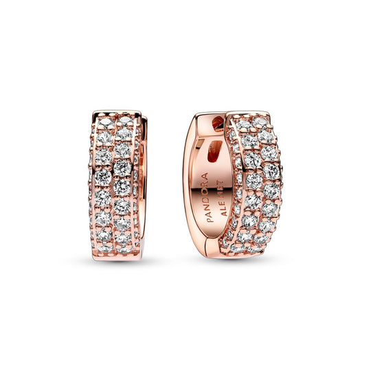 Pandora Timeless Pavé Double - row Hoop Earrings|Earrings - Alissar Flowers Amman