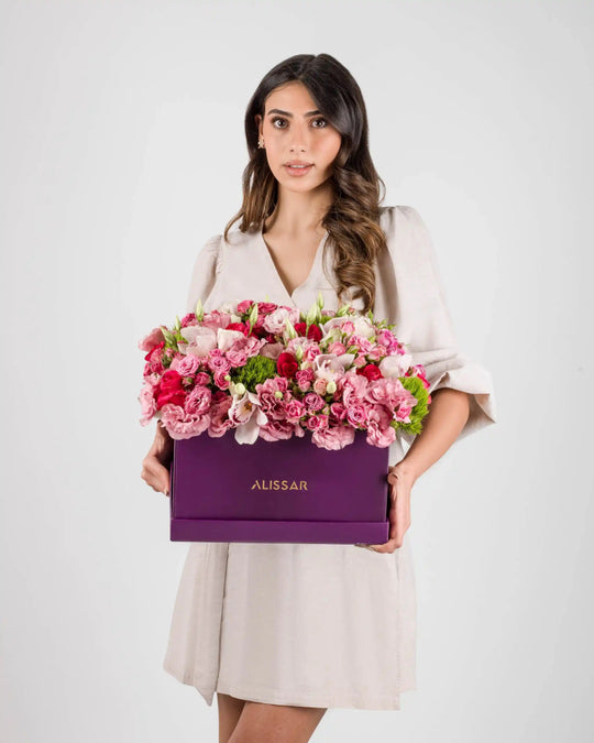 Petally Yours|Cardboard Box - Alissar Flowers Amman