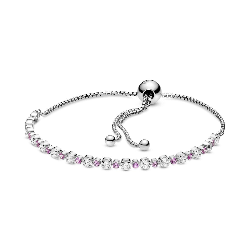 Pink & Clear Sparkle Slider Bracelet|Bracelets - Alissar Flowers Amman