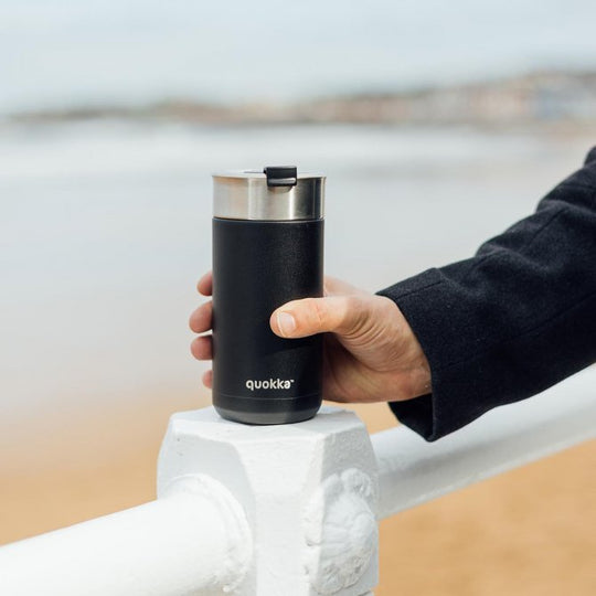 Quokka Thermal SS Coffee Tumbler Boost Carbon Black 400 Ml|Coffee Tumbler - Alissar Flowers Amman