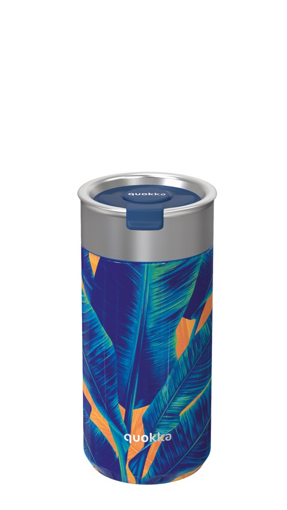 Quokka Thermal StainleSS Steel Coffee/tea Tumbler With Infuser Blue Jungle 400 Ml|Coffee Tumbler - Alissar Flowers Amman