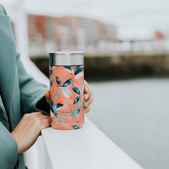 Quokka Thermal StainleSS Steel Coffee/tea Tumbler With Infuser Exotic Pink 400 Ml|Coffee Tumbler - Alissar Flowers Amman