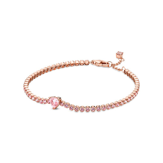 Sparkling Heart Tennis Bracelet|Bracelets - Alissar Flowers Amman