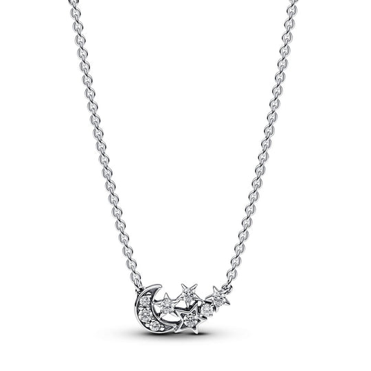 Sparkling Moon & Star Collier Necklace|Necklaces - Alissar Flowers Amman