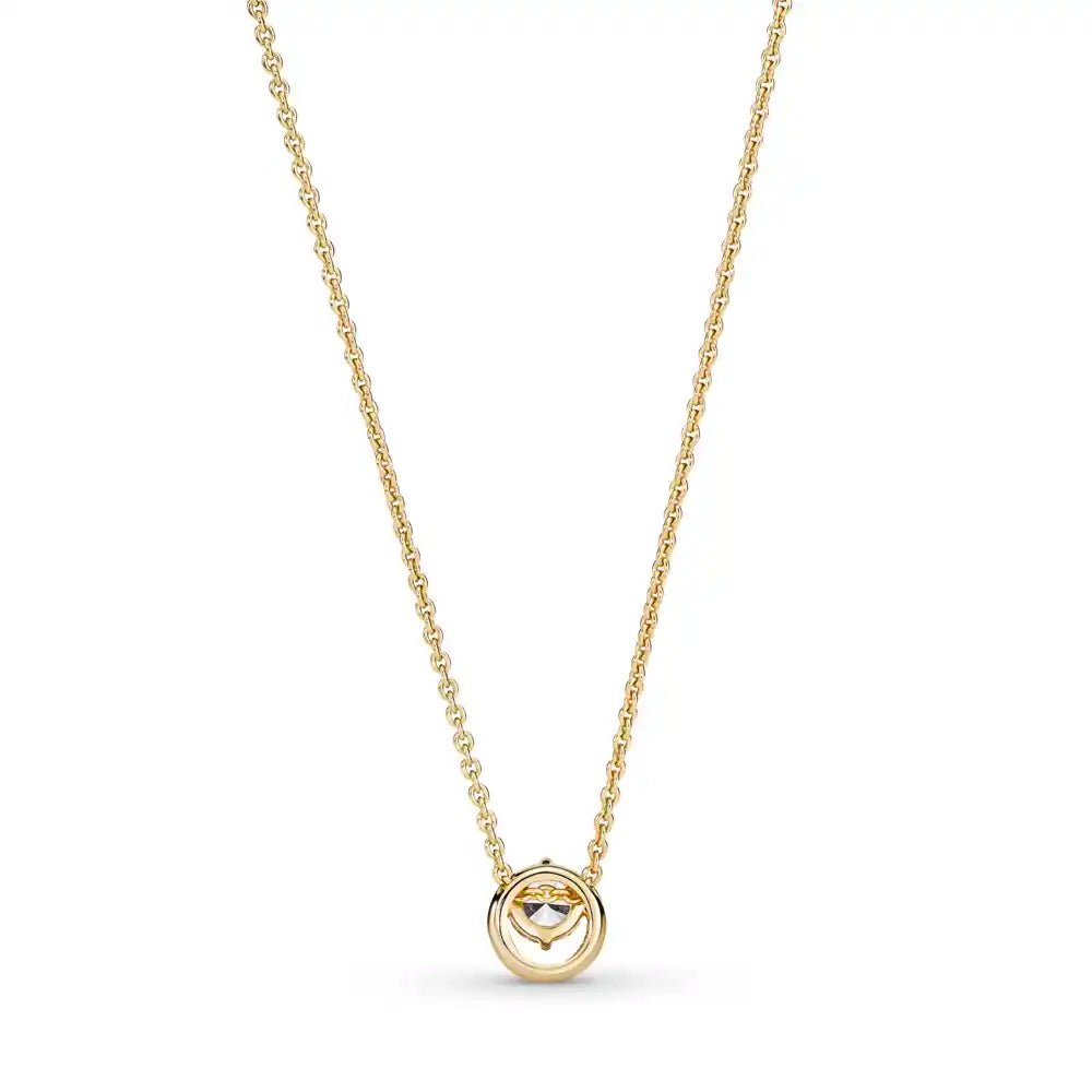 Sparkling Round Halo Pendant Collier Necklace|Necklaces - Alissar Flowers Amman