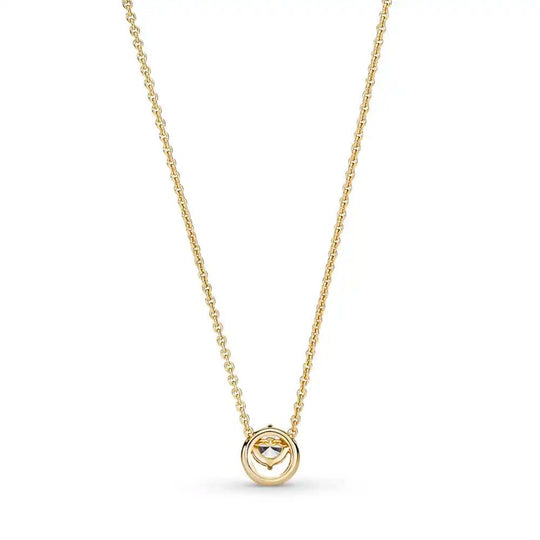 Sparkling Round Halo Pendant Collier Necklace|Necklaces - Alissar Flowers Amman