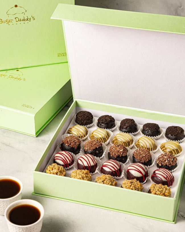 Sugar Daddy's Premium Box (25 Assorted Cake Balls)|Cupcake - Alissar Flowers Amman