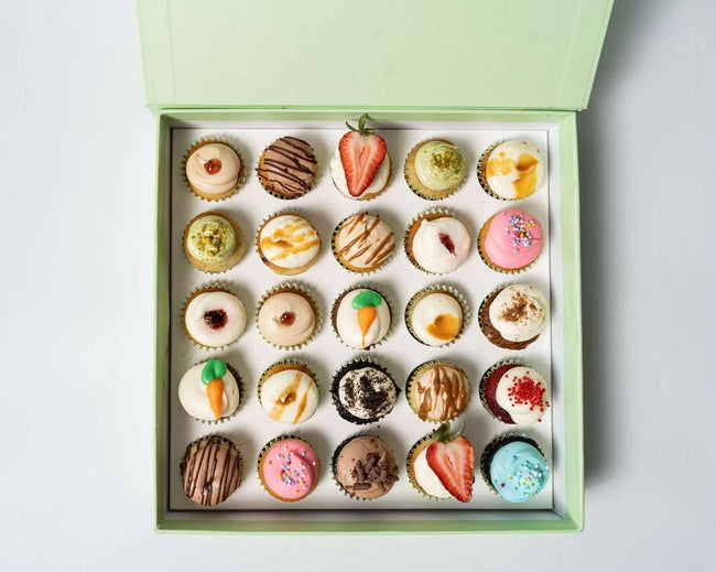 Sugar Daddy's Premium Box (25 Assorted Mini Cupcakes)|Cupcake - Alissar Flowers Amman