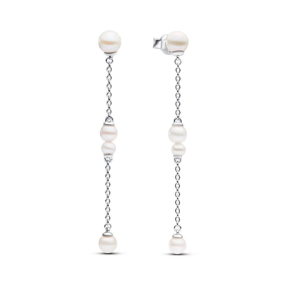 Treated Freshwater Cultured Pearl Drop Earrings|Earrings - Alissar Flowers Amman