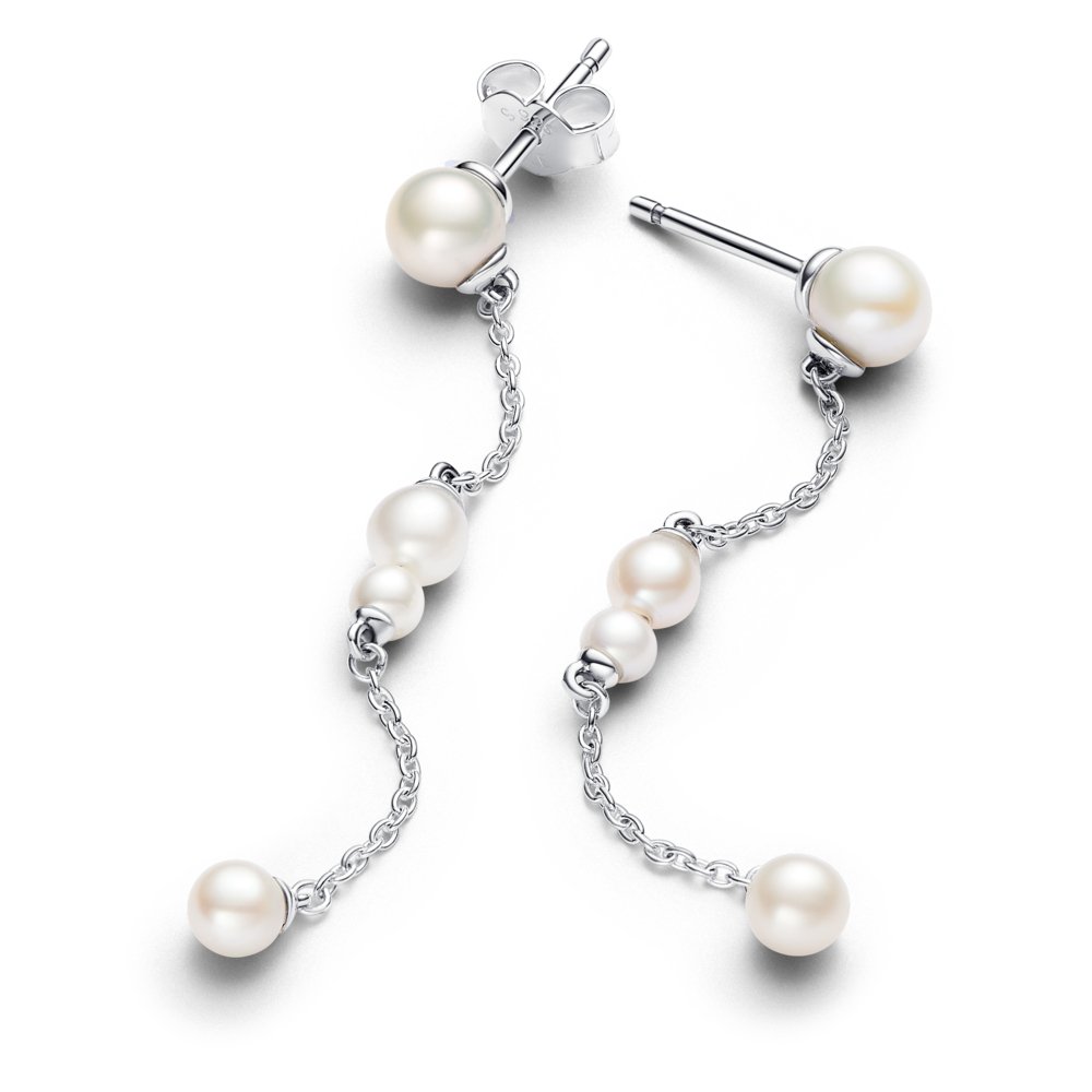 Treated Freshwater Cultured Pearl Drop Earrings|Earrings - Alissar Flowers Amman