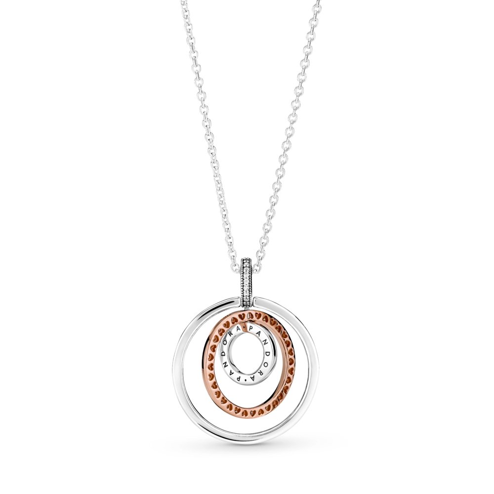 Two - tone Circles Pendant & Necklace|Necklaces - Alissar Flowers Amman