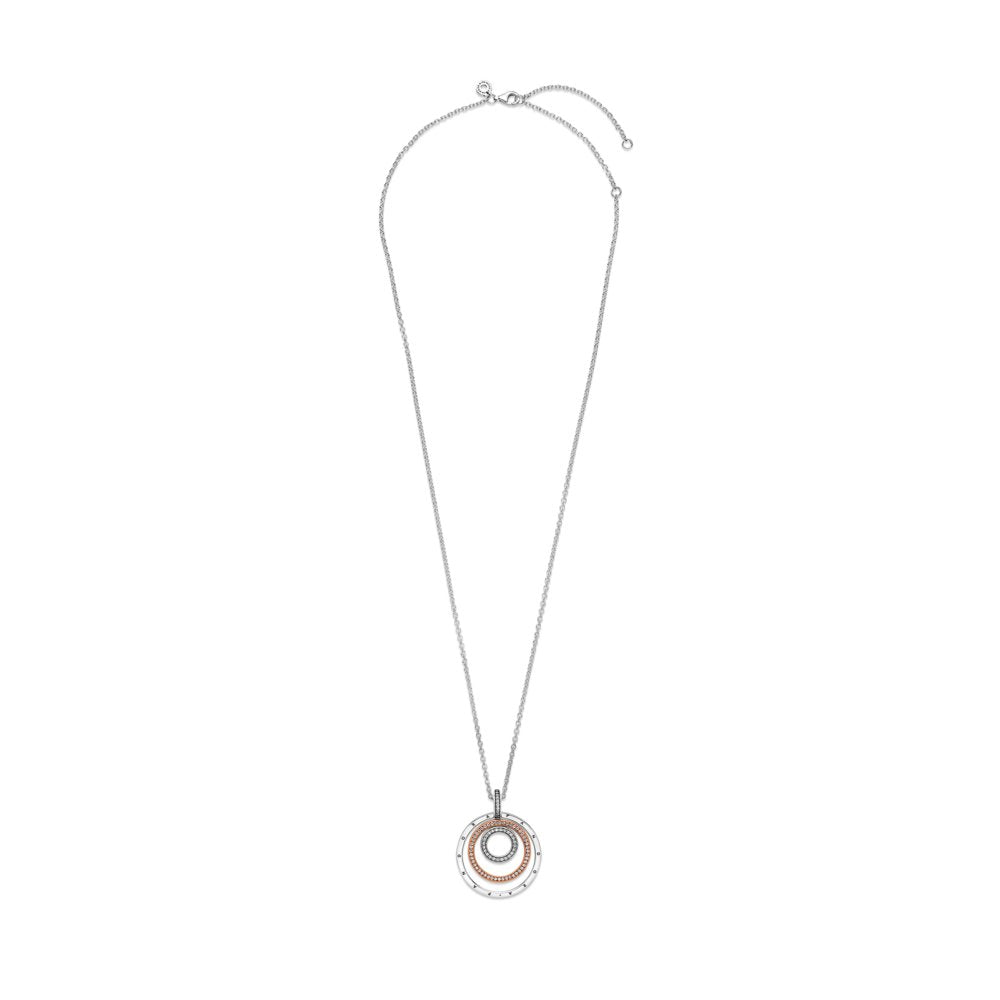 Two - tone Circles Pendant & Necklace|Necklaces - Alissar Flowers Amman