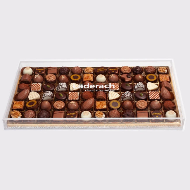 Läderach - Plexi Box of 72 Assorted Praline Chocolates|Chocolate - Alissar Flowers Amman